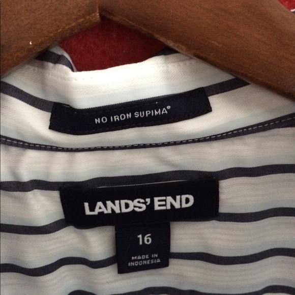 NWT 16 Women Lands End Cotton Shirt - Picture 5 of 7